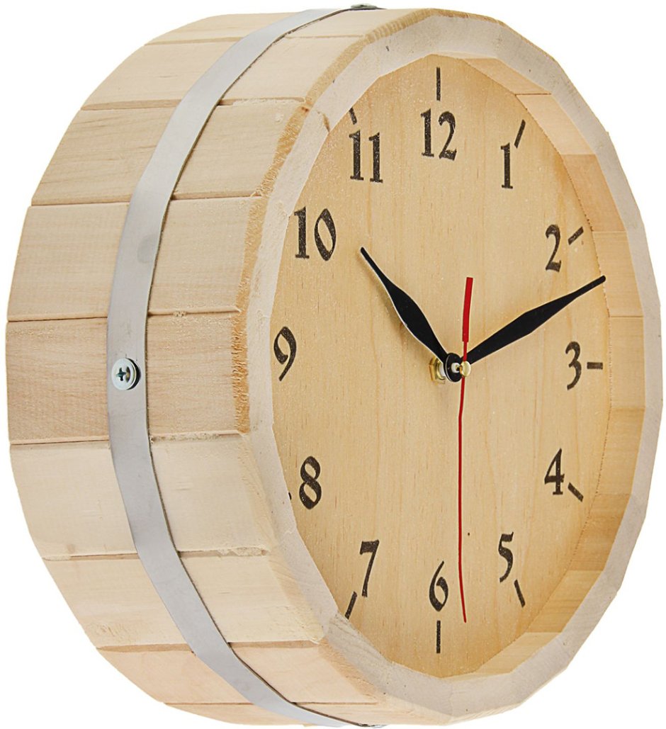 Деревянные настенные часы календарь