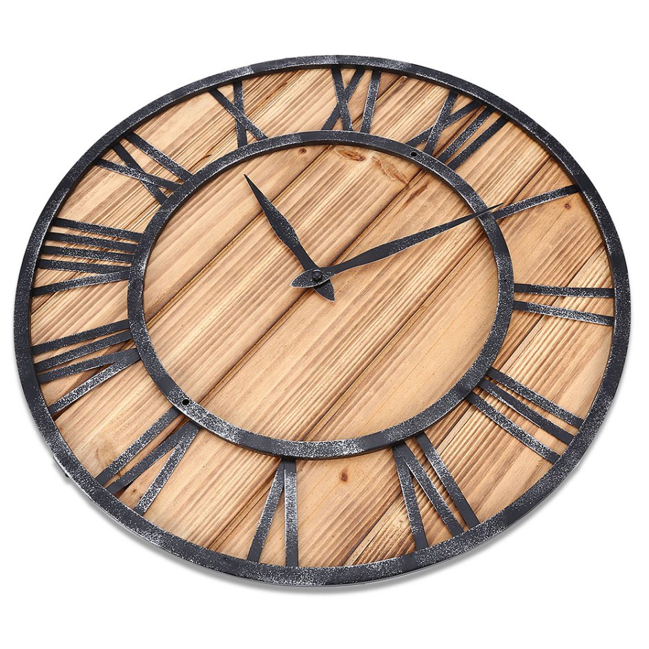 Часы настенные с деревянным циферблатом