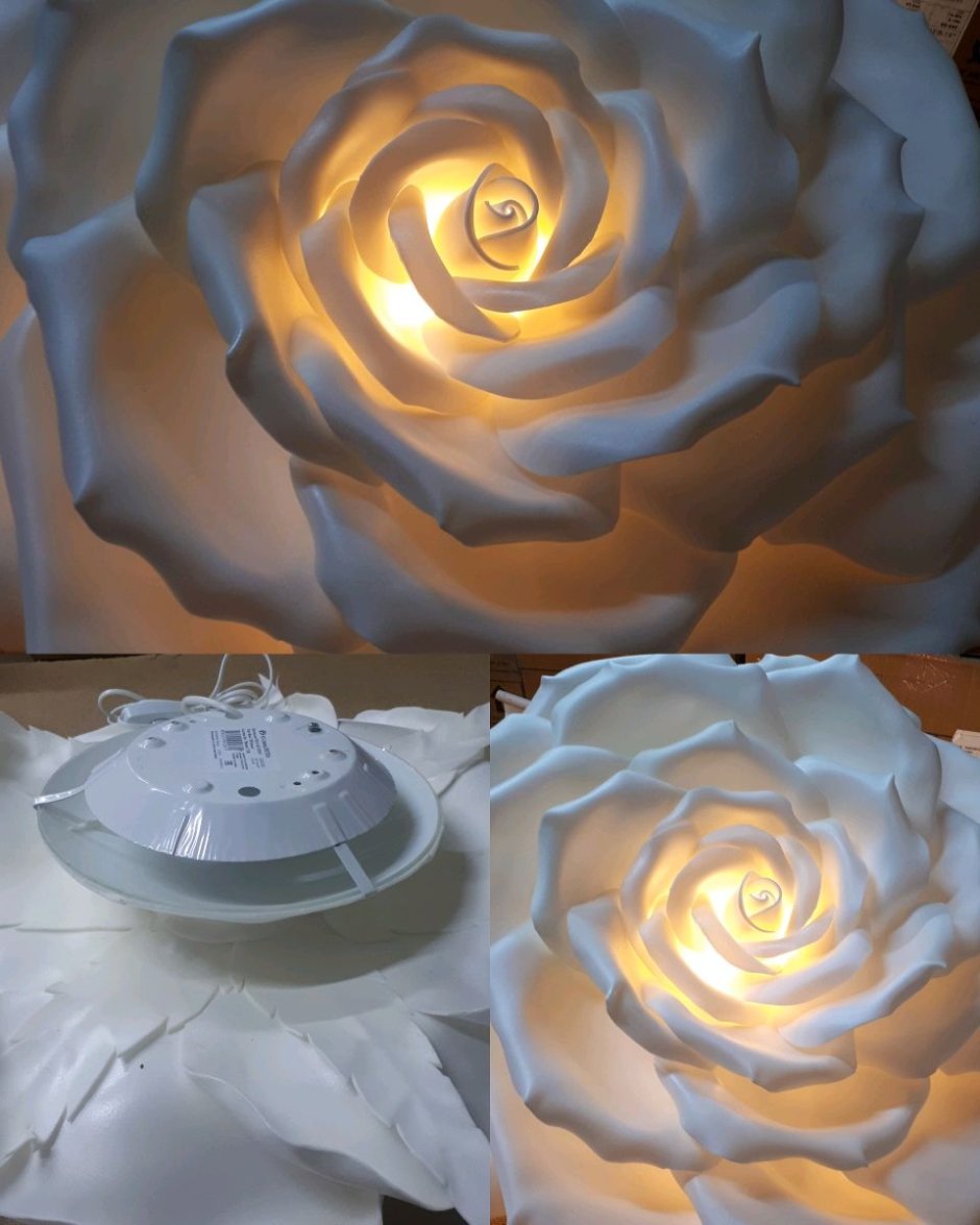 Светильник роза из изолона