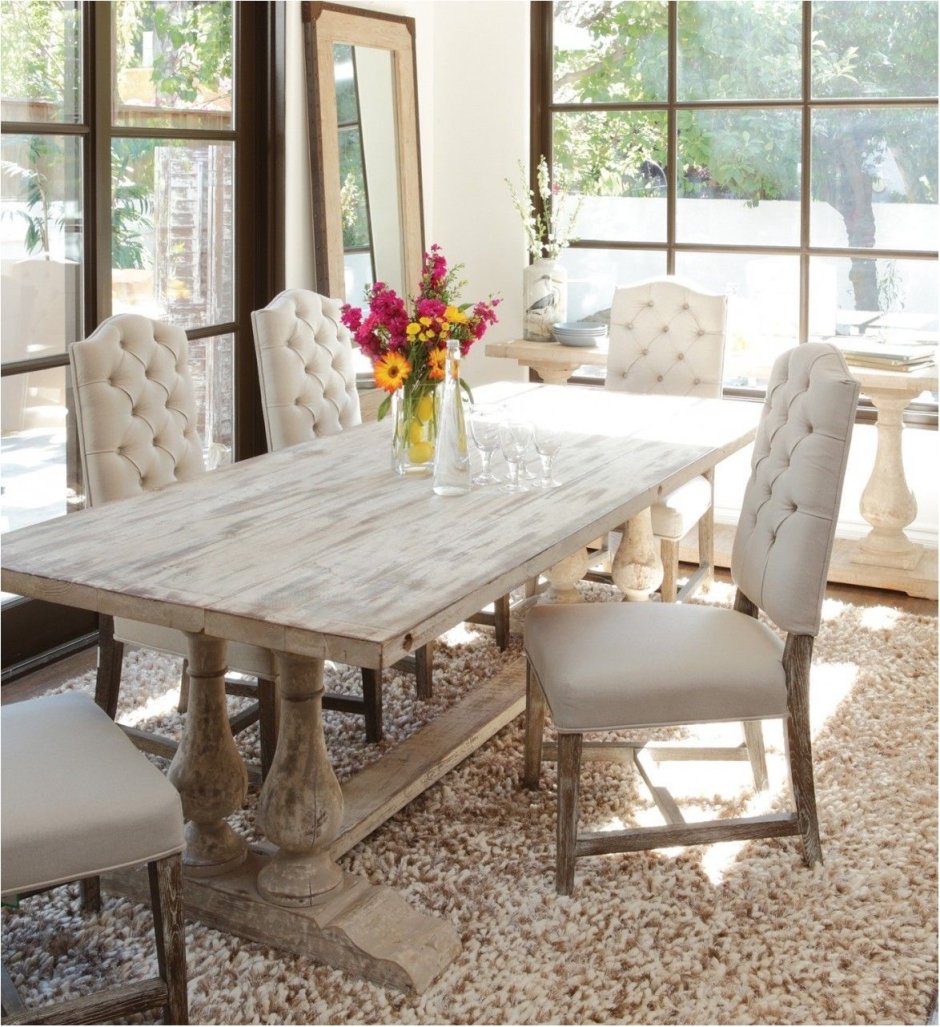 Обеденный стол Sierra Dining Table - whitewashed