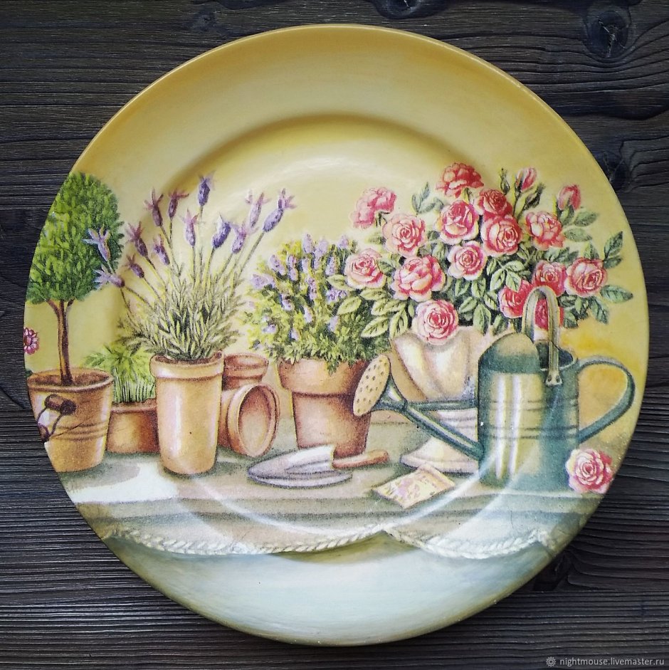 Тарелка для декупажа