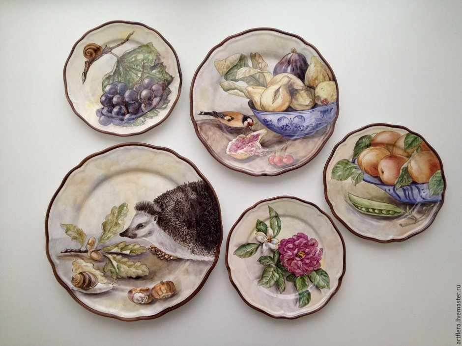 Флёра Даминова роспись тарелки на стену