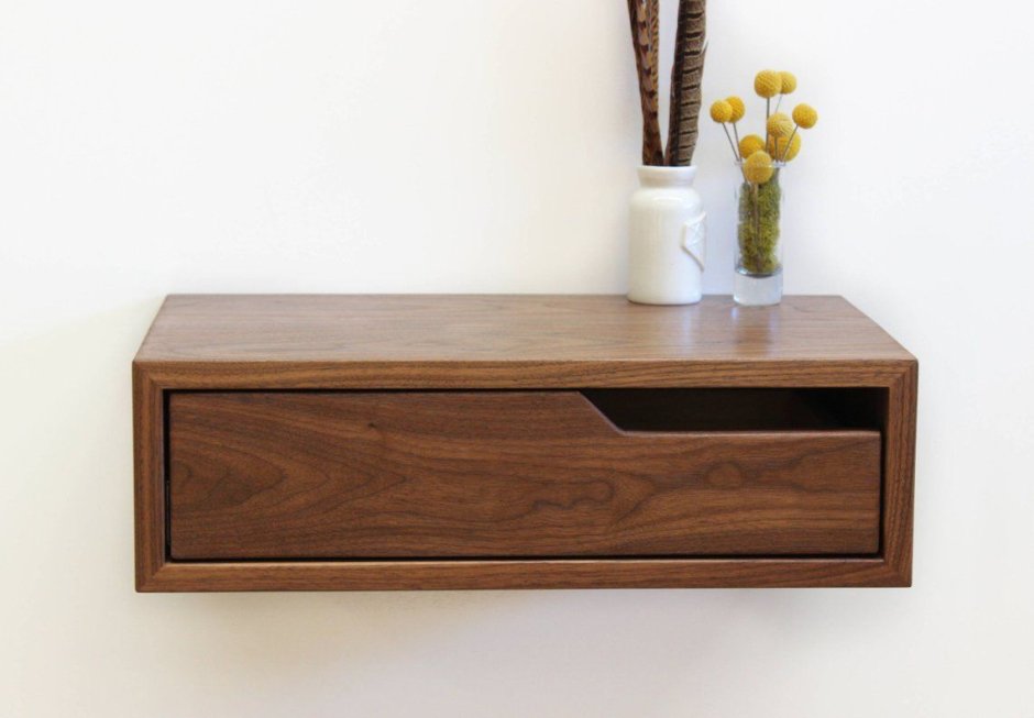 Тумба подвесная деревянная