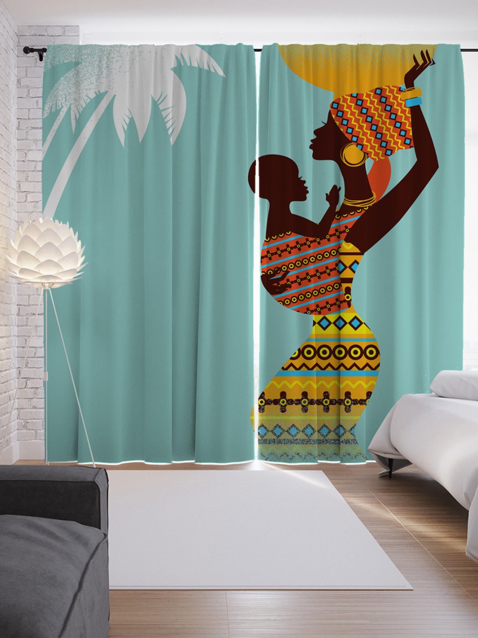 Занавески в африканском стиле