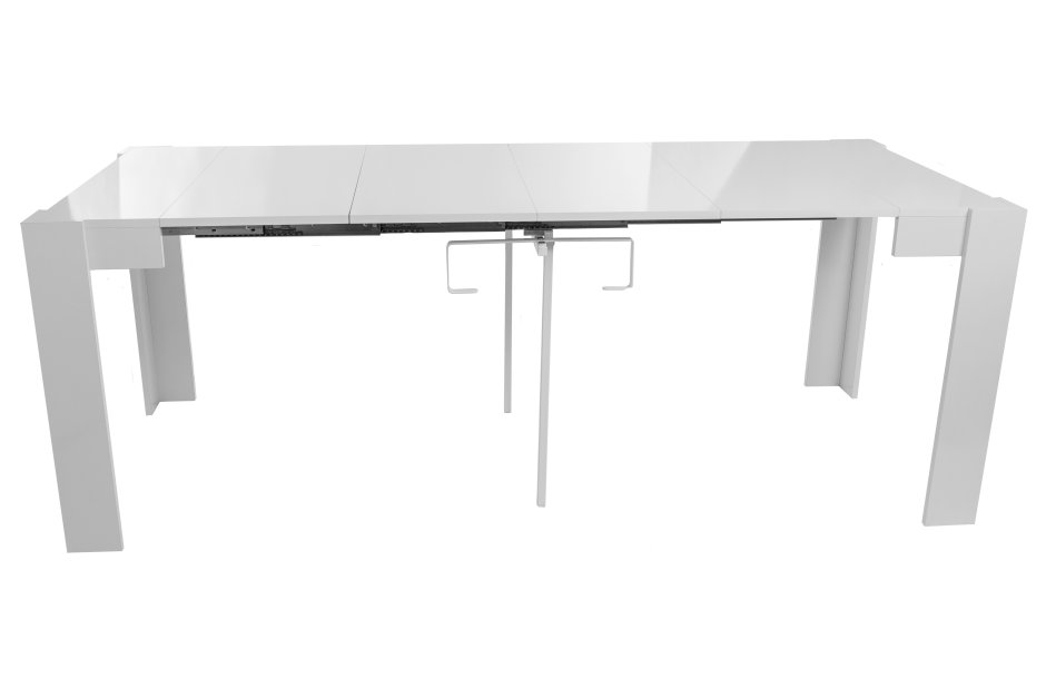 Раздвижной стол-консоль barel-XL gl белый глянец