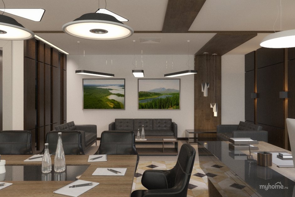 Интерьер зоны отдыха в офисе