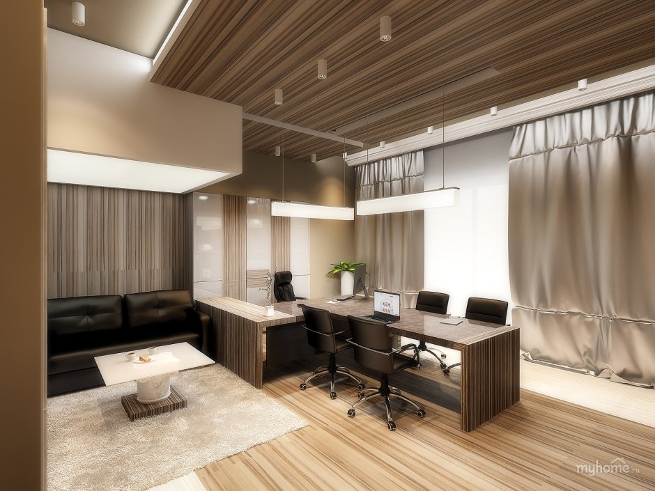 Кабинет в стиле Минимализм в частном доме