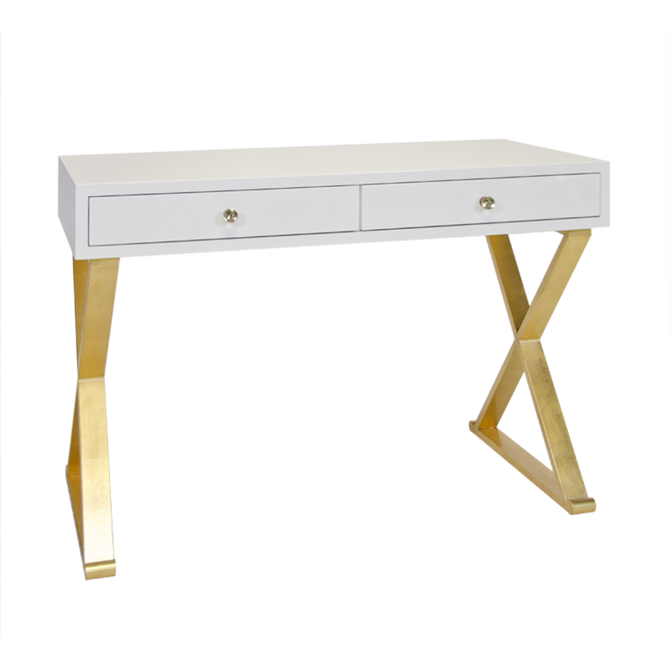 Письменный стол с золотыми ножками