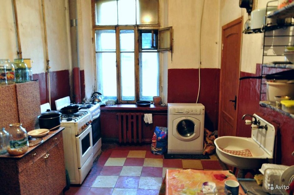 Ванная на кухне в коммуналке