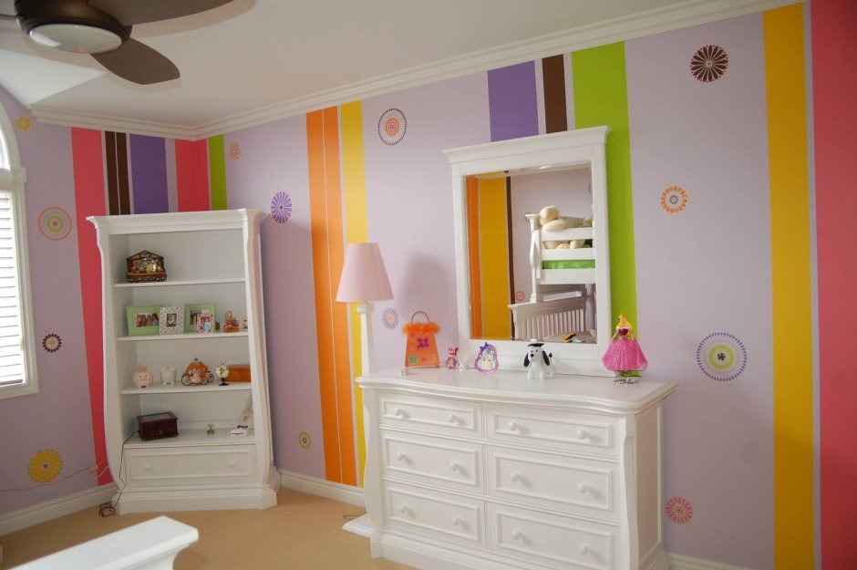 Идеи покраски стен в детской
