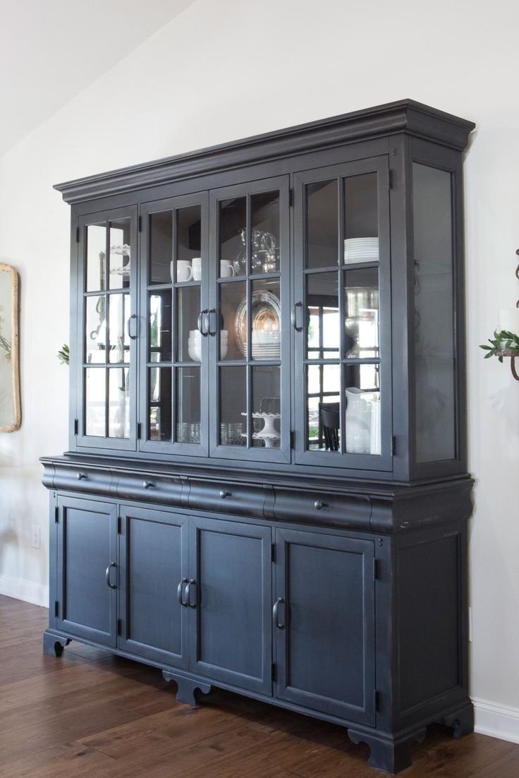 Буфет для посуды синий