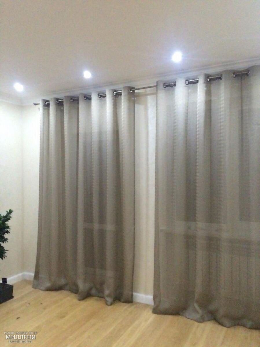 Шторы для потолочного карниза в спальню