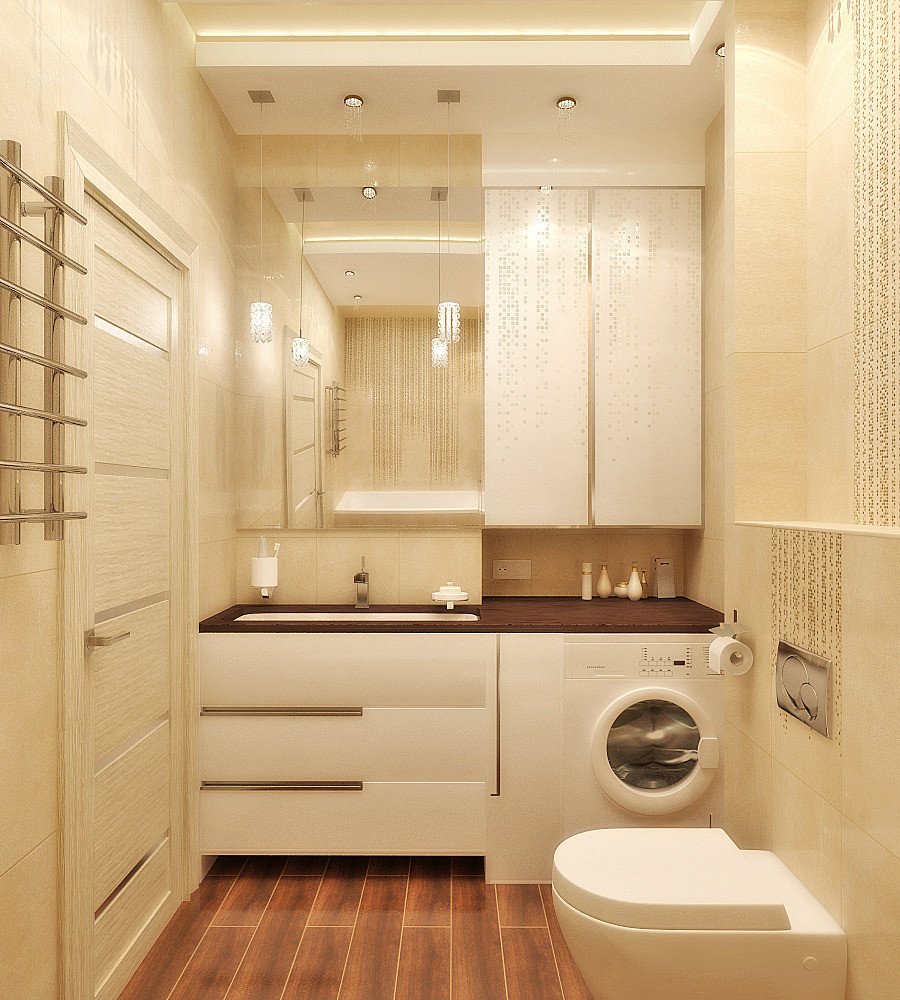 Планировка ванной с туалетом и стиральной машиной