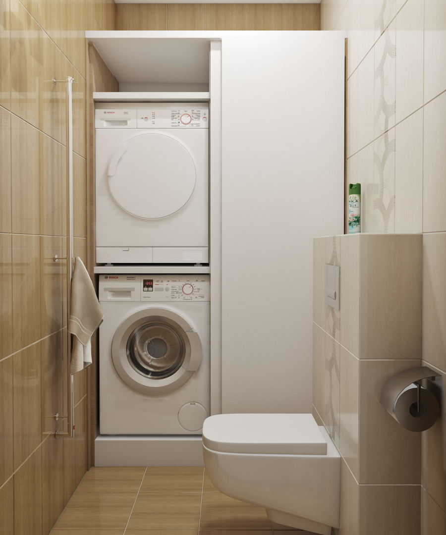 Ванная 4 кв м со шкафом