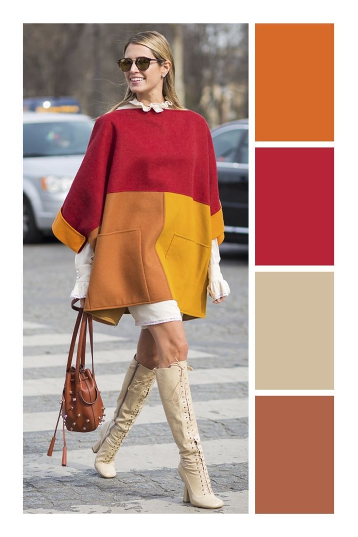 Сочетание желтого и бордового