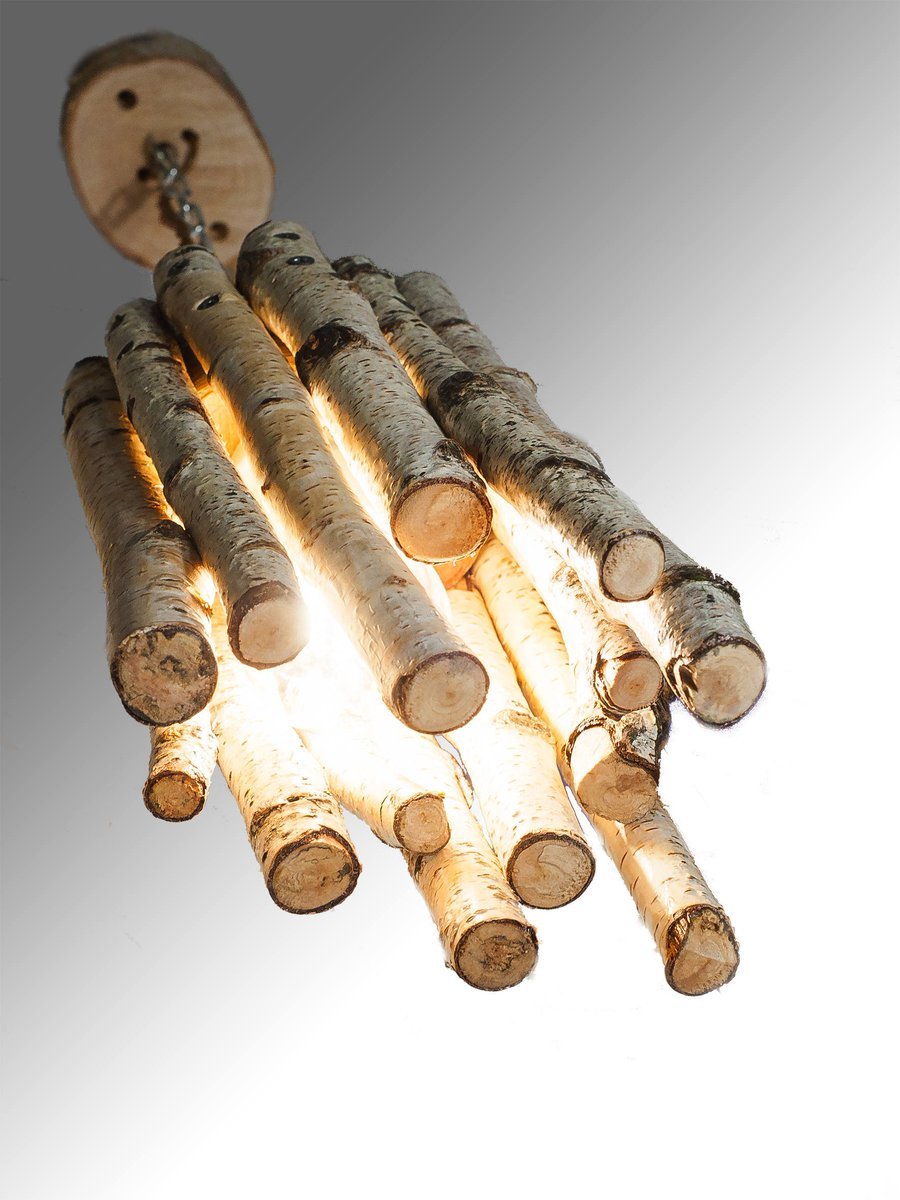 Светильник из бревна