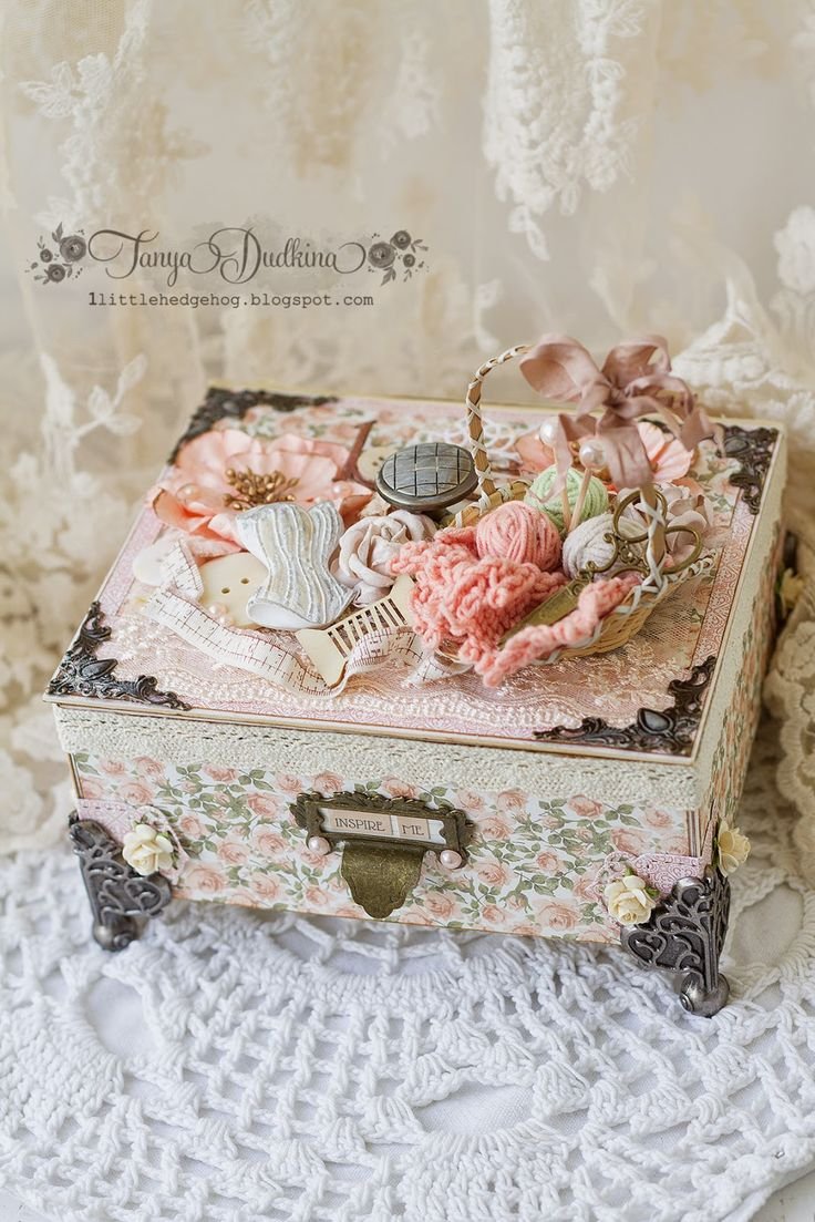Шкатулка Прованс шебби Шик декупаж