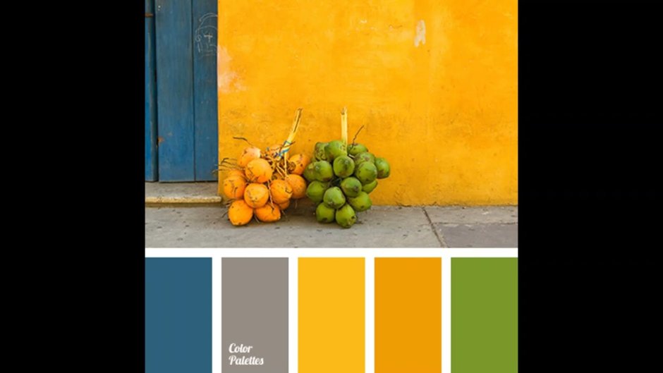 Сочетание цветов желтый оранжевый