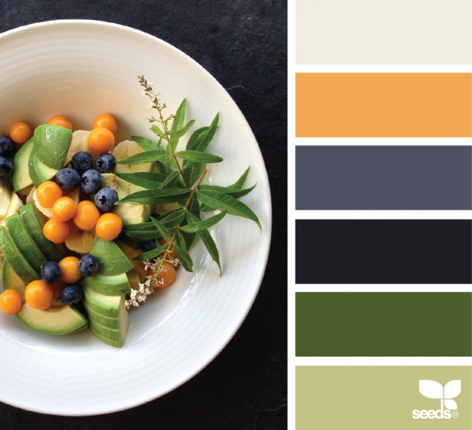 Цветовая палитра еда