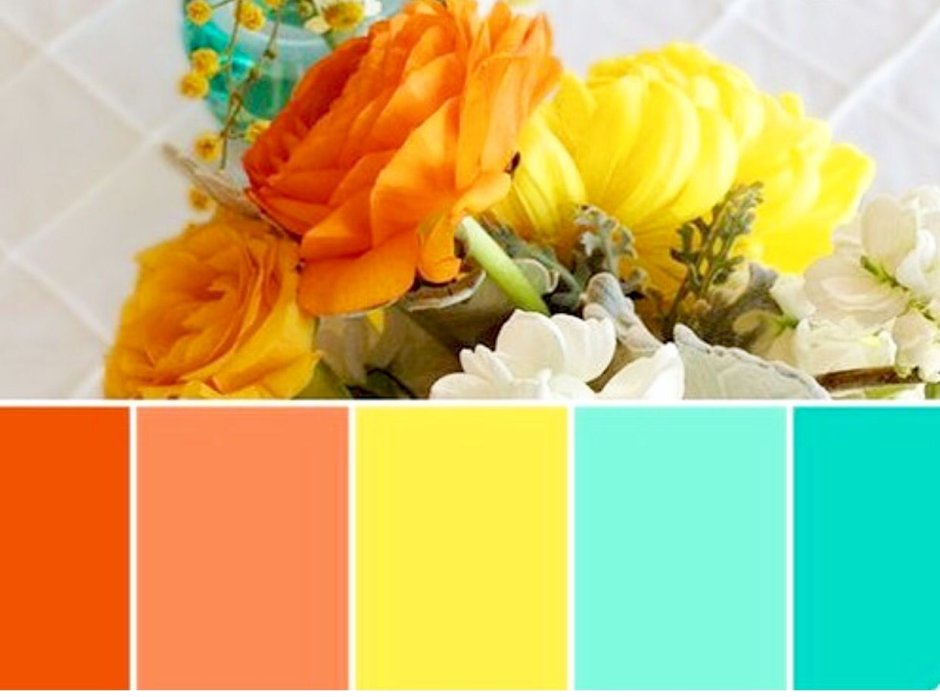 Цветовые сочетания с желтым