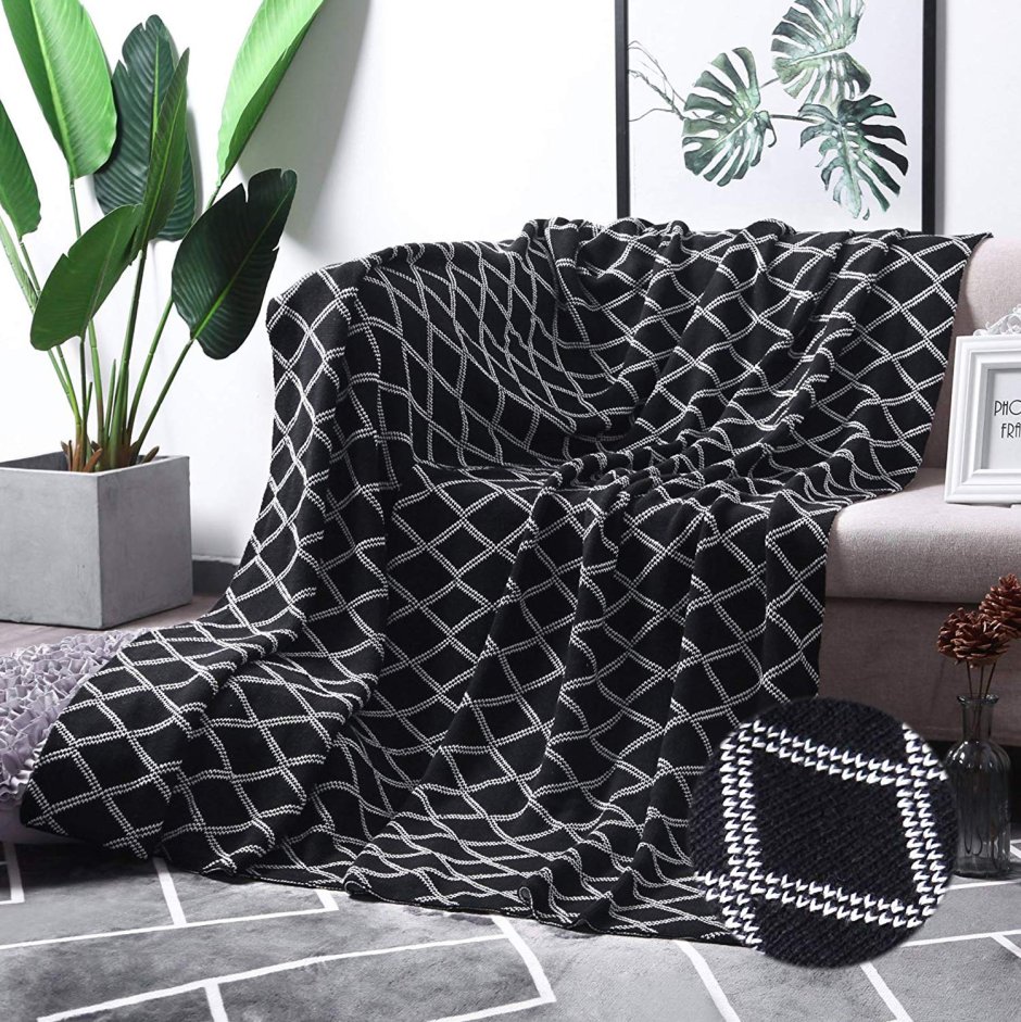 Плед черный