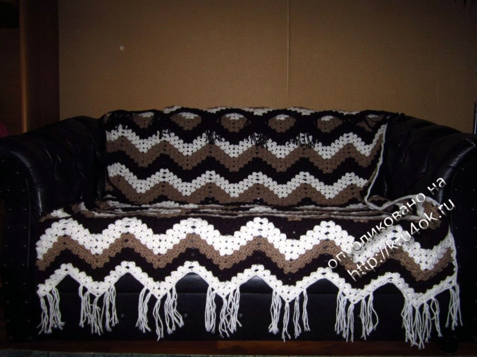 Вязание накидки на диван