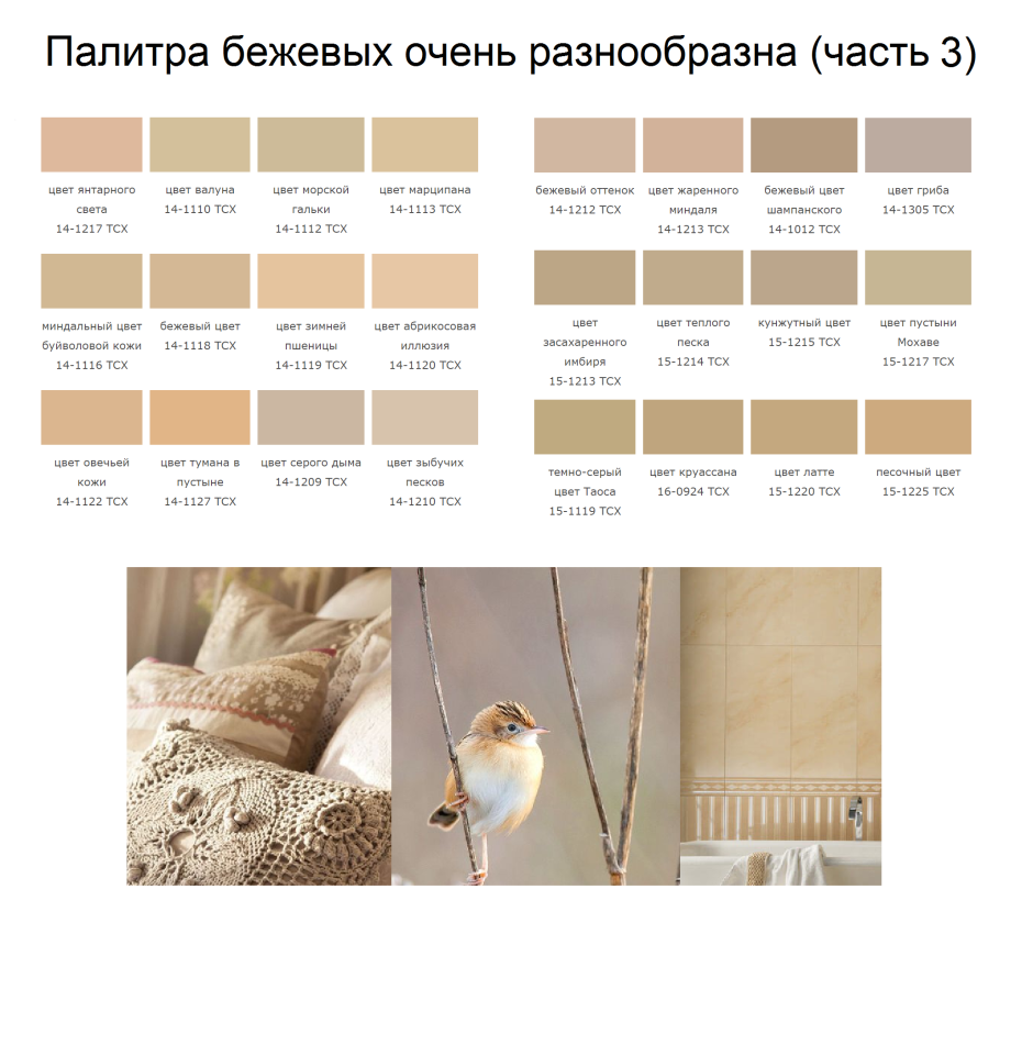 Оттенки бежевого