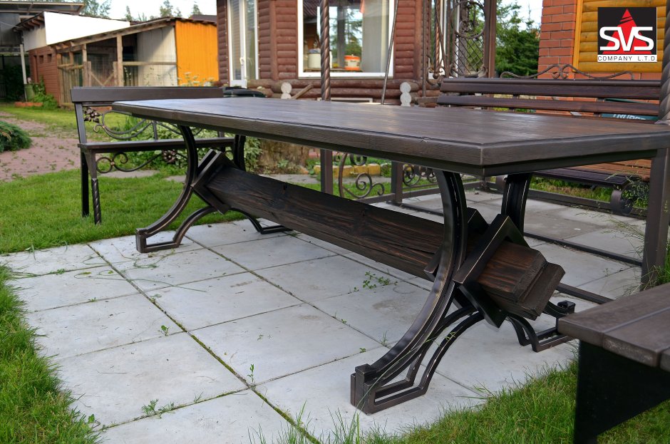 Кованые лавочки и столы