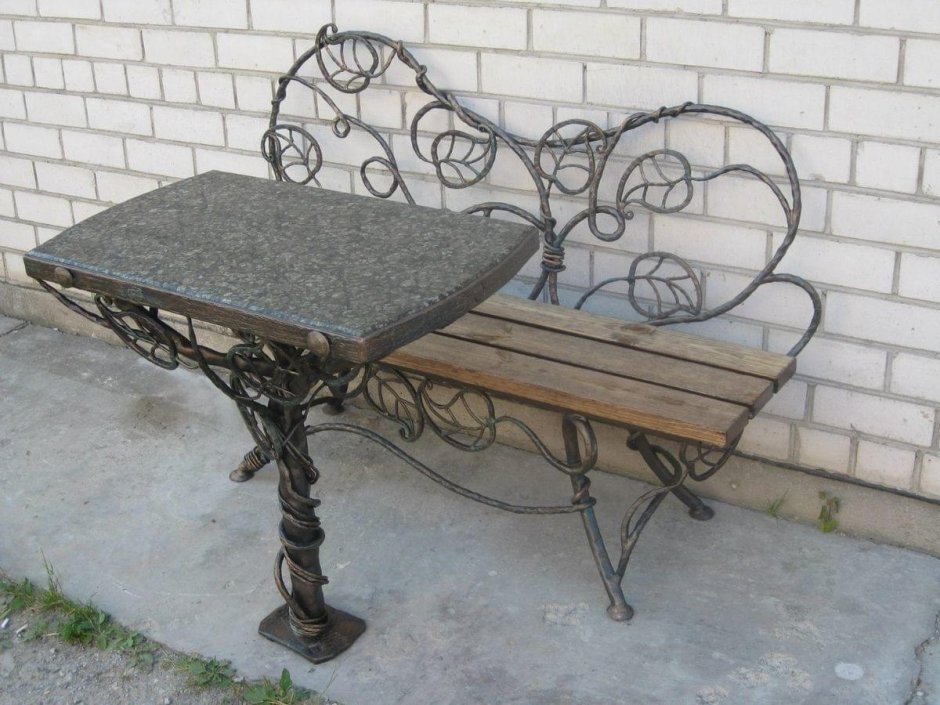 Кованые столики круглые