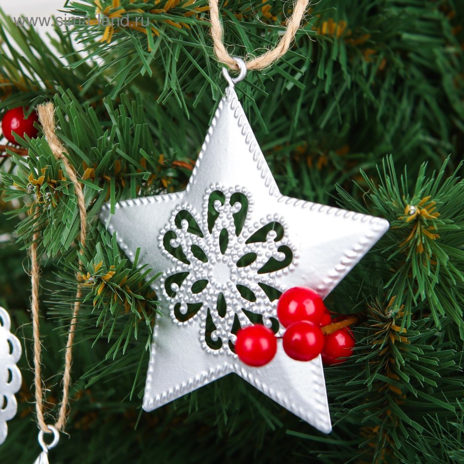 Елочные игрушки с поталью