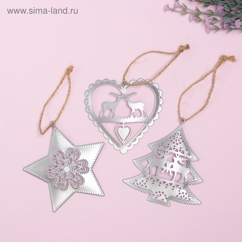 Maileg металлические елочные игрушки классические 6 шт.