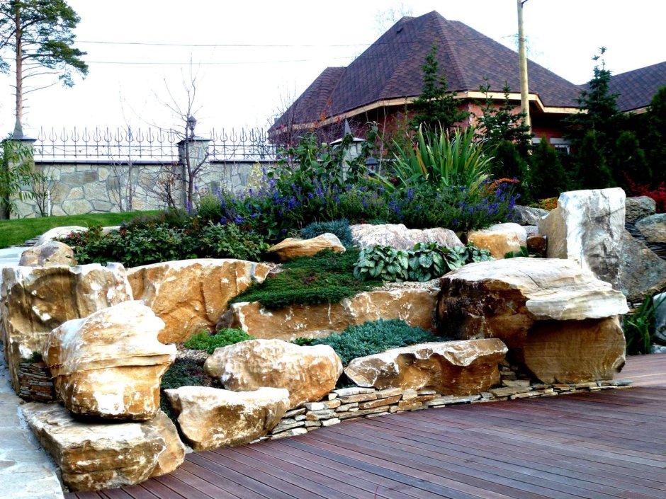 Подпорная стенка для альпийской горки