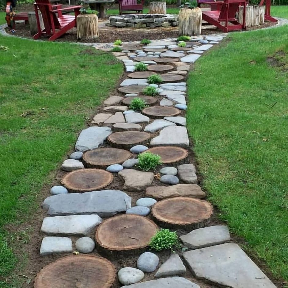 Садовые дорожки комбинированные