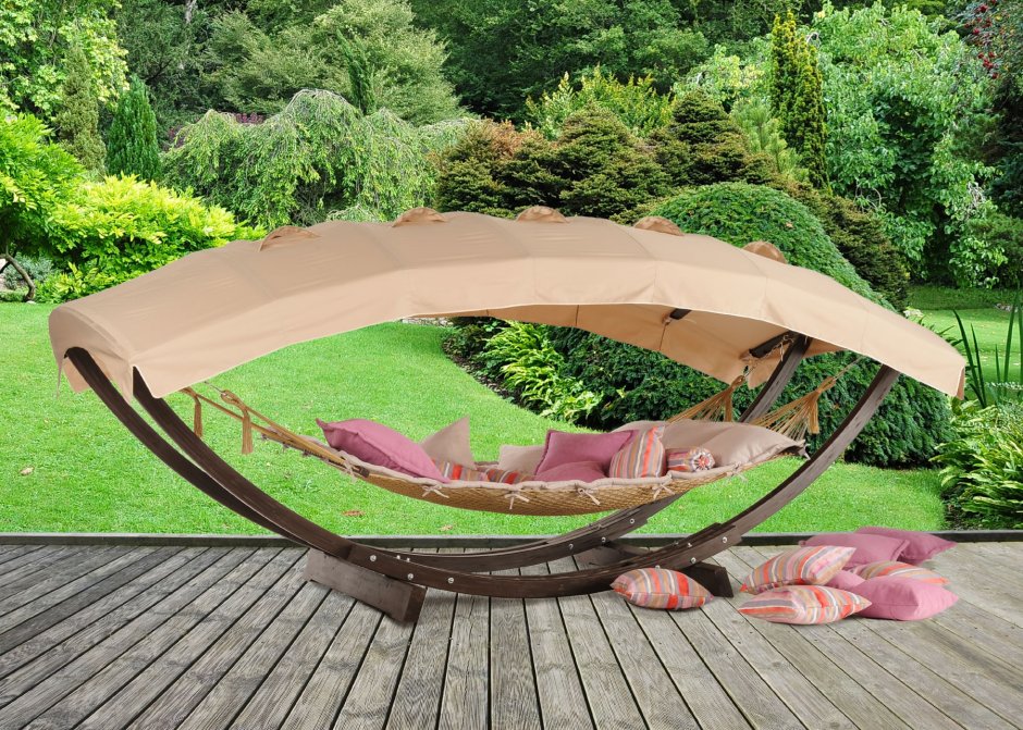 Гамак с навесом и каркасом