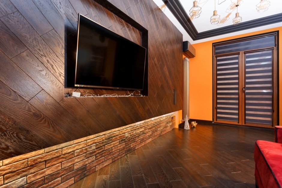 Отделка вагонкой елочкой