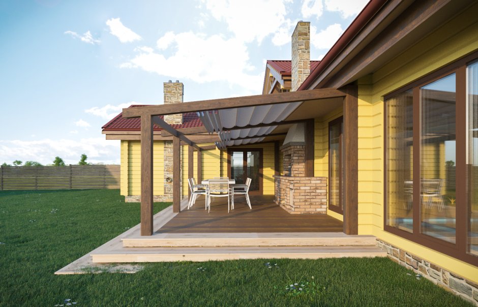 Проект бани из клееного бруса с бассейном