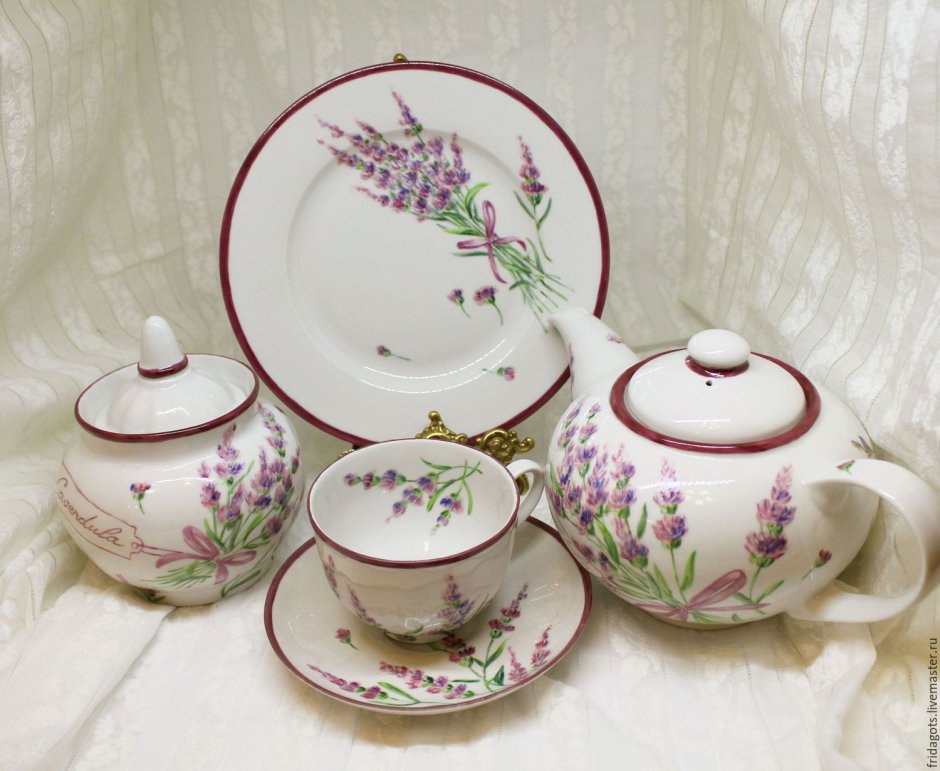 Чайный сервиз фарфор Прованс