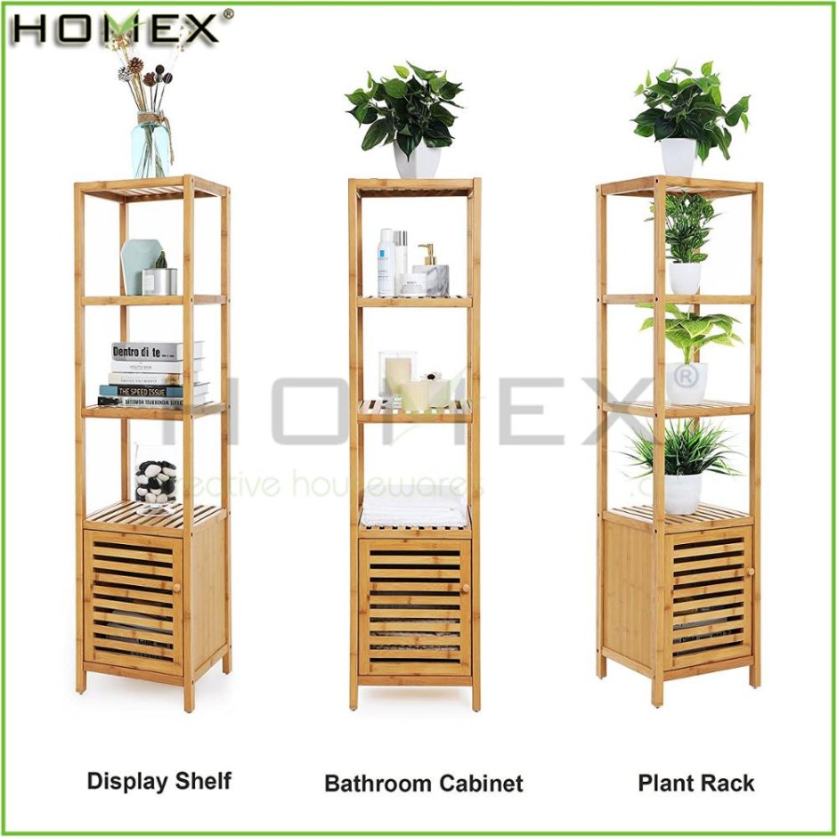 Стеллаж для ванной бамбук