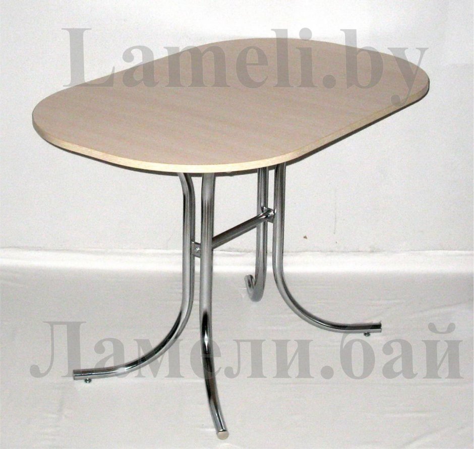 Стол кухонный овальный на металлических ножках
