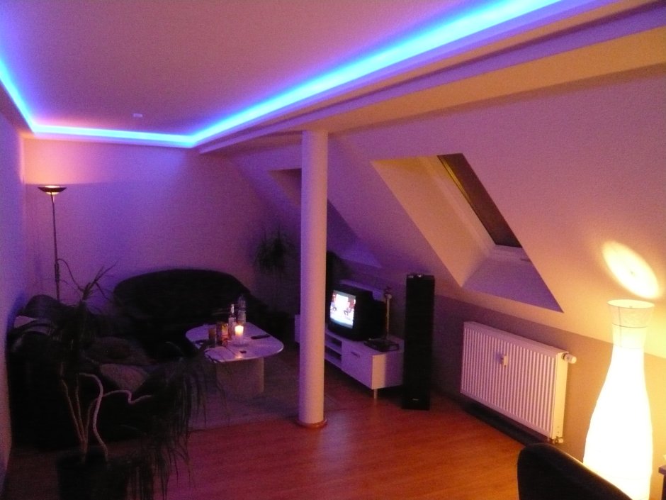 Светодиодное освещение мансарды