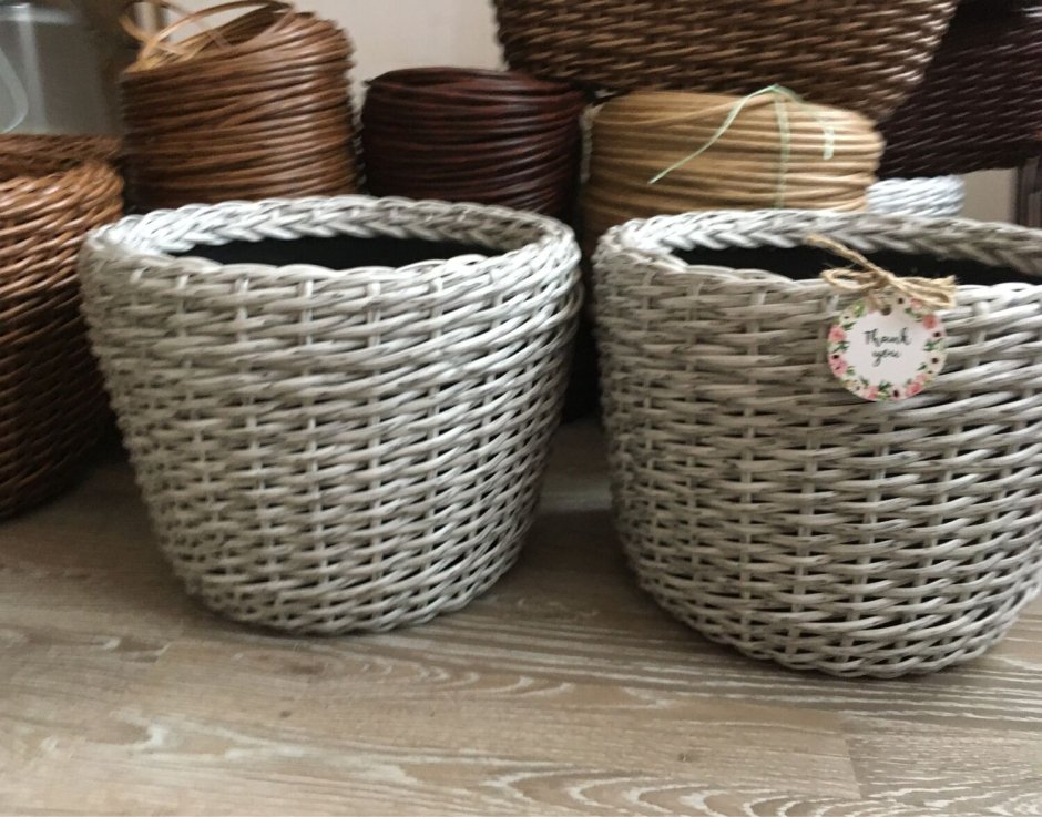 Плетеное кашпо 110 л из экоротанга