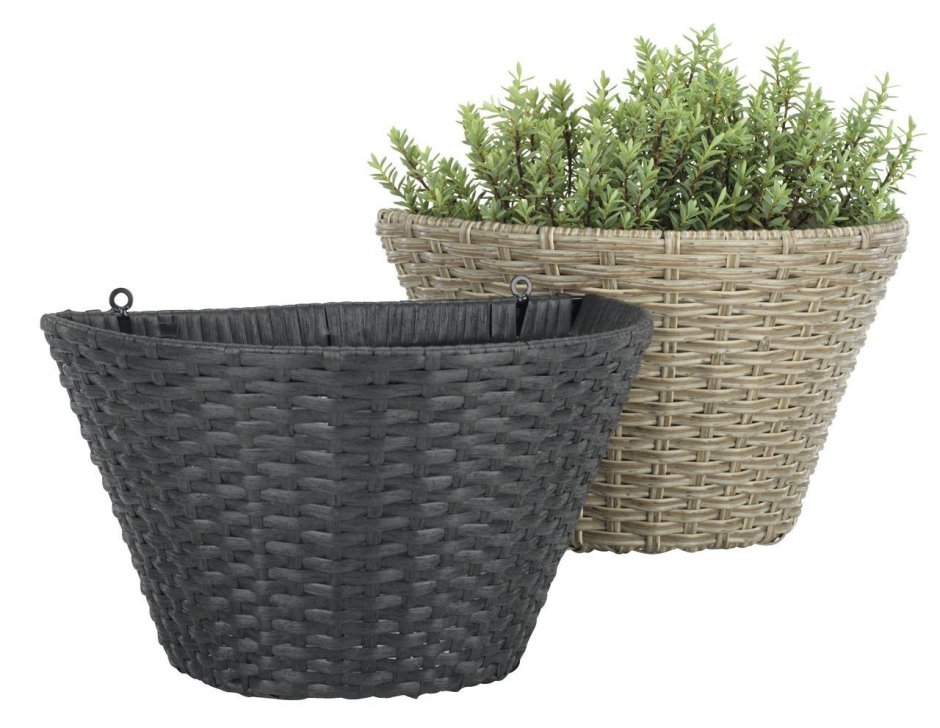 Плетеные вазоны для цветов