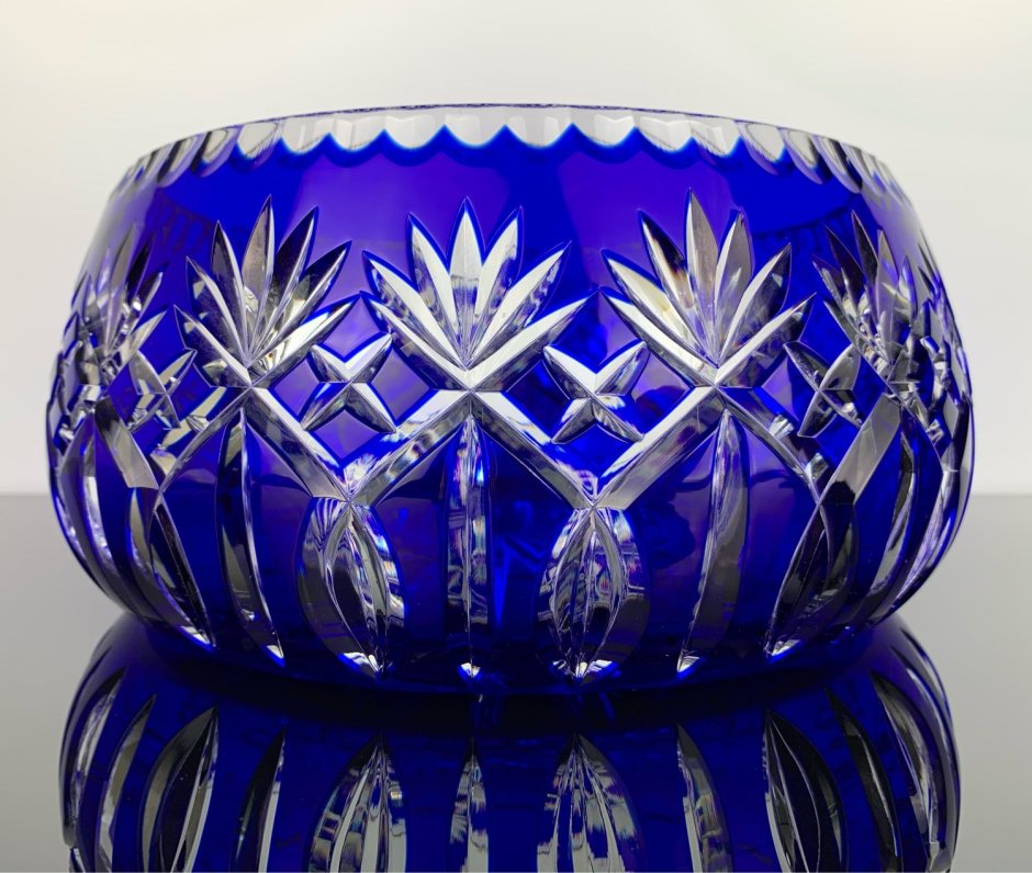 Ваза для цветов Астра, синий наклад, высота 30 см, нк16