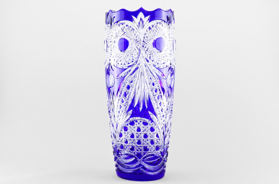 Ваза большая цветной хрусталь