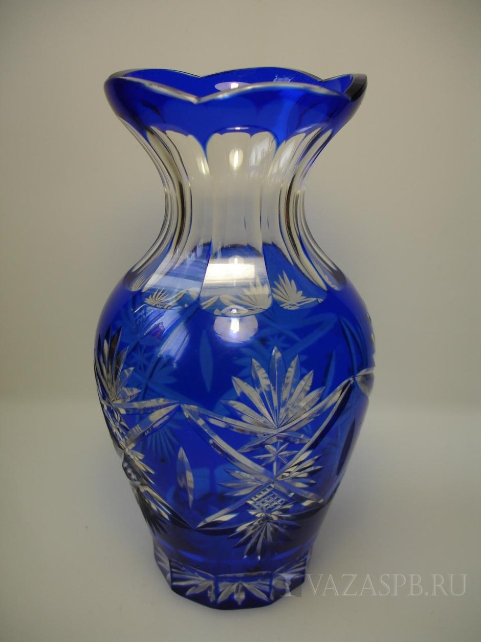 Синий хрусталь вазы