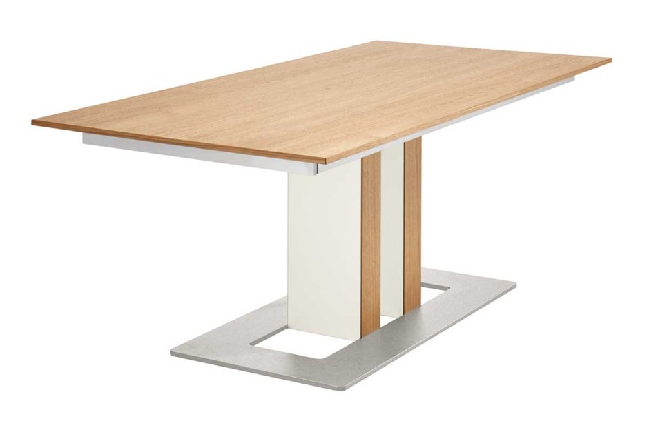 Стол Zetta 90 на 60 раздвижной белый со стеклом на одной ножке