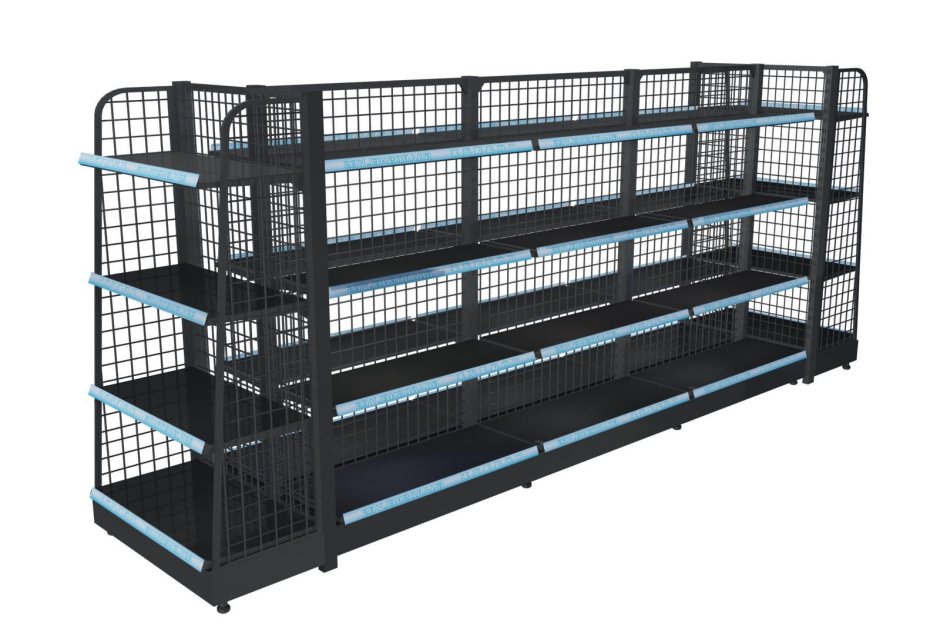 Стеллаж пристенный торговый