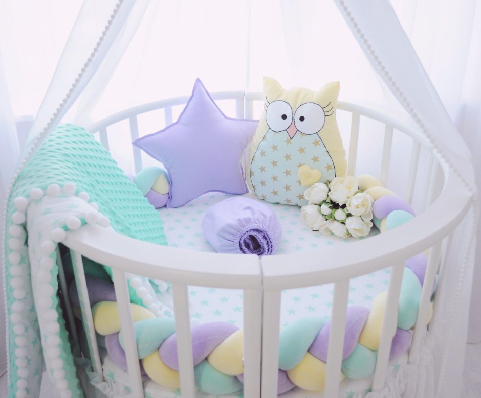 Подушечки в кроватку для новорожденных