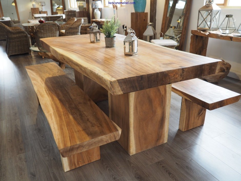 Большой обеденный стол из фанеры