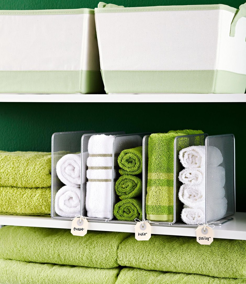 Органайзер для хранения полотенец в ванной